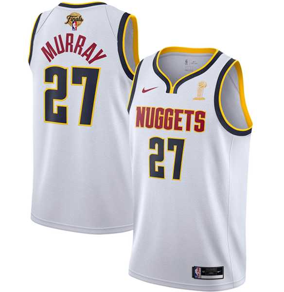 Men's Denver Nuggets #27 Jamal Murray White 2023 Finals Association Edition Stitched Basketball Jersey,We sell and wholesale Men's Denver Nuggets #27 Jamal Murray White 2023 Finals Association Edition Stitched Basketball Jersey on line form chian!